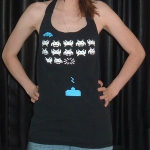 Retro Gamer shirt womens tank halter top recycled